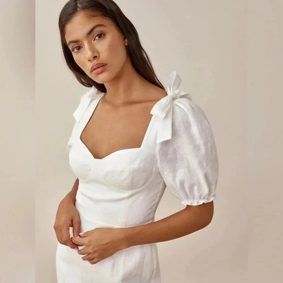 Reformation Spring Linen Dress New size 4 - Picture 14 of 15